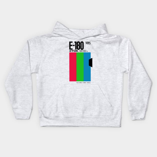 Retro VHS Tape Kids Hoodie by GuitarManArts